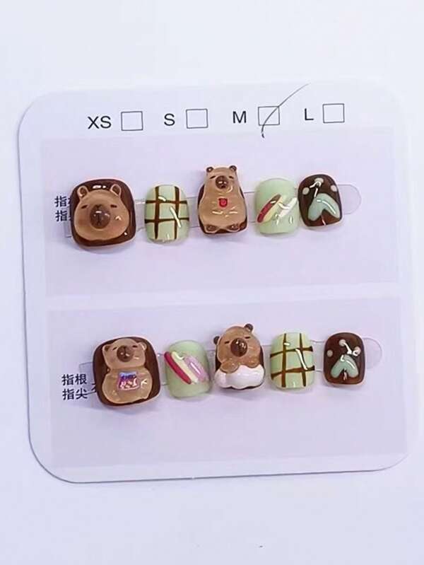 Garde-bras mignon thème ours fait à la main, pour enfants de 3 à 12 ans, taille S, taille M, taille L