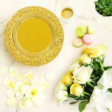 20Pcs 13-Inch Golden Charger Plates - Reusable Plastic Embossed Floral Dinner Plate Chargers For Wedding, Engagement, New Year, Valentine'S Day, All-Season Decorative Tableware - Durable & Sturdy For Christmas, Thanksgiving, Universal Holidays - Gold - View 3