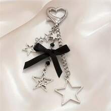 Y2K Crystal Glaze Cake Charm, Gold Heart Shape Buckle Bow Decor, Strawberry Lover Lady Bag Charm/Accessory