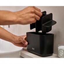 Tooth Brush Holder Joseph Joseph EasyStore Stainless-Steel Toothbrush Holder Bathroom Storage Organizer Caddy, Small - 黑色 - 查看 6