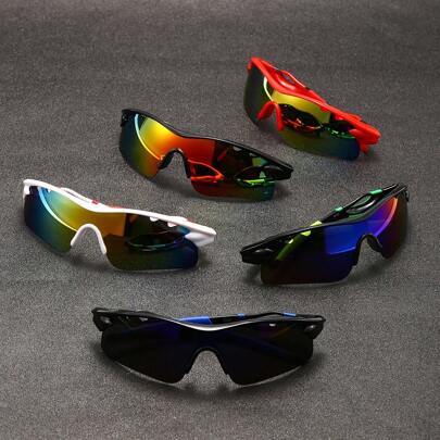 Óculos de ciclismo esportivos para atividades ao ar livre, 1 peça/2 peças, à prova de vento, para homens/mulheres