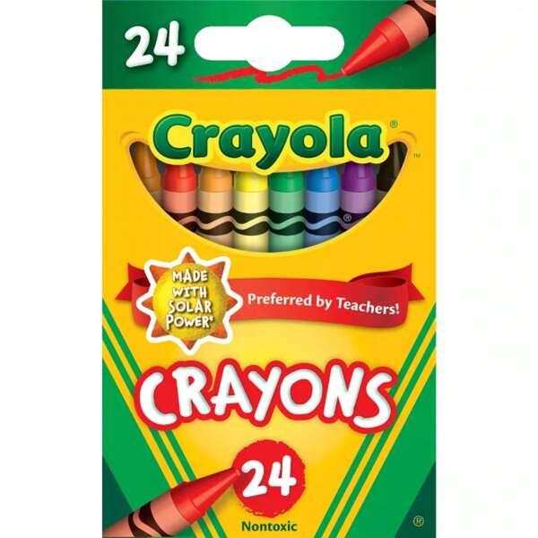 Back To School Supplies 24ct  Crayons, Vibrant Colors Smooth Coloring For Arts Crafts Classroom Gift