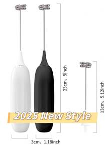 New Milk Frother, Powerful Hand Milk Frother, Mini Milk Frother, Coffee Mixer, Stainless Steel Coffee & Beverage Mixer, For Latte, Cappuccino, Matcha, Hot Chocolate, Portable Foam Maker, Cordless Electric Mini Coffee Maker Back To School