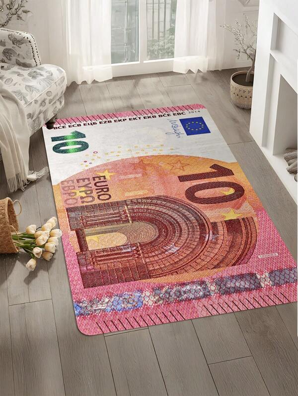1 pièce Tapis décoratif moelleux à motif USD, durable et facile à nettoyer. Tapis simple pour la maison, idéal pour les cadeaux de Pâques, Fête de l'Indépendance, été. Convient pour le salon, la chambre d'enfant, la chambre à coucher, la salle à manger, le bureau, le jardin, usage intérieur et extérieur. Anti-dérapant et lavable. Tapis polyvalent durable, doux et agréable à la peau, résistant aux taches et à l'usure.