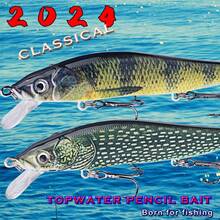 11.5厘米米诺鱼饵经典硬质人工鱼饵漂浮式鱼饵浅潜鲈鱼钓具 - 彩色 - 查看 3