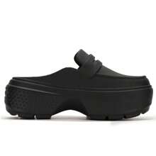 Crocs Zapatos con agujeros "Casa de nieve" tipo mocasín unisex, zapatos deportivos minimalistas negros para playa, cómodos para uso en interiores/exteriores, estilo n.º 209937-060