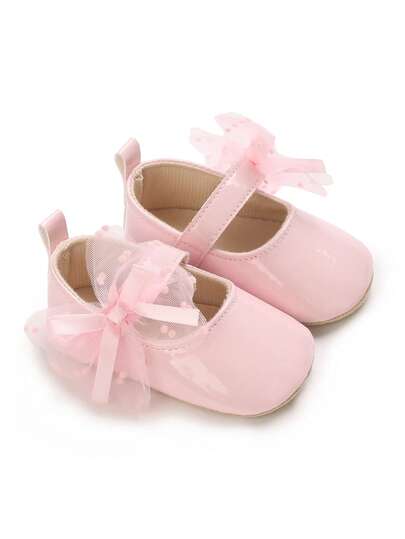 Neugeborenen-Babyschuhe, Mode-Prinzessinnenschuhe für Frühling und Herbst, leichte Softsohlenschuhe zum Erstlaufen für Mädchen von 0-1 Jahren