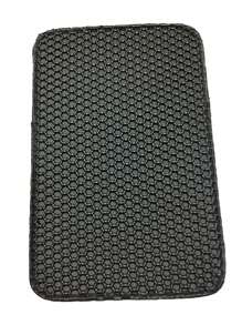 Alfombra extra grande para arena de gato de material EVA de doble capa, anti-salpicaduras y antirrastro, alfombra lavable para atrapar la arena, limpieza conveniente, disponible en múltiples tamaños