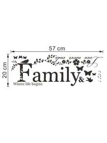 Sticker mural avec slogan et impression de fleur, sticker mural adhésif noir amovible pour la décoration de la maison, stickers, décalcomanie murale, décalcomanie vinyle pour la décoration de la maison, articles de décoration de printemps pour rafraîchir votre maison, autocollants de décoration de fête, cadeaux de décoration d'anniversaire et de remise des diplômes