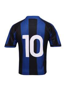 SURUIDA 1 pieza Camiseta de fútbol Inter de Milán #10 para hombres, de manga corta, camiseta deportiva cómoda adecuada para partidos de equipo, deportes casuales y uso diario, verano - Azul - Ver 3