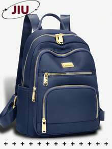 防盗尼龙背包，女士钱包，多功能时尚日常包，轻便旅行包，多口袋设计，大容量简约背包，便捷背包，适合学生、护士、教师、商务人士、旅行、通勤、购物、办公、约会、徒步、训练、工作等各种场合，生日礼物、节日礼物，背包 - 彩色 - 查看 2