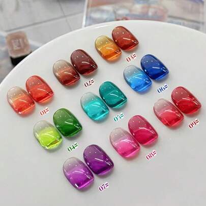 Sơn móng tay gel 12ml, quà tặng Valentine mới 2026, màu cầu vồng tuyết mùa xuân, trong suốt, hiệu ứng kẹo dẻo, hổ phách, nhung, nền gel, màu sắc mùa hè, nhũ mịn, từ tính, kèm lớp sơn lót và sơn phủ, cần đèn UV, bộ gel thực vật 9 màu, phù hợp cho người mới bắt đầu, sử dụng tại nhà, văn phòng, đi làm, hẹn hò và các dịp khác, không virus, bán chạy nhất, kiểu dáng salon, bền màu 28 ngày.
