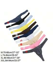 New Ice Silk Sexy Mens Bikini Swimwear Elastic Briefs Thongs G-String Underwear M-2XL - 深灰色 - 查看 6