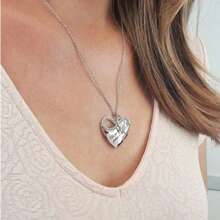 1pc Women Charm Angel Wings Logo Crystal Pendant Necklace