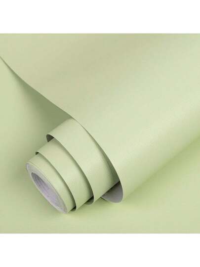 Roll Sage Groen Home Stick Wallpaper Roll, Waterproof Vinyl Contact Paper Living Room Stickers ,Cabinets Kitchen Wand Stickers,Peel