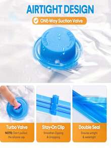 1/3/5/10pcs Vacuum Storage Bags - High Capacity Multi-Functional Vacuum Compressed Bags, Save Up To 80% Space, Portable Plastic Travel Bags, Wardrobe Organizer, Waterproof Dust-Proof Odor-Proof Vacuum Clear Storage Bags, Suitable For Blankets, Bedding, Clothes, Duvets, Essential Home Goods & Seasonal Clothing Storage - Multicolor - View 7