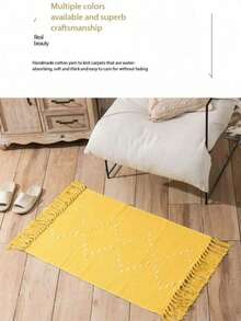 1PCSNordic Cut-Out Carpet For Home Use, Cut-Out Carpet For Living Room, Bedroom, Bed Side, Long Strip, Floor Mat, Wholesale - White - View 6
