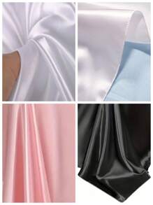 1 Set Rectangular Satin Tablecloth + 1 Set Table Runner, 57.08"X102.3", White/Black/Rose Gold, Satin Tablecloth/Chair Sash/Chair Back Decoration, Suitable For Home, Indoor, Outdoor, Picnic And Camping, Suitable For Decorating All Holidays And Formal Occasions, Applicable To Wedding/Hotel/Restaurant Party/Birthday Party/Easter/Wedding Season