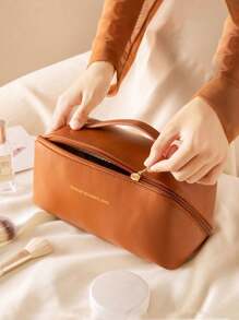 1 pezzo Borsa per il trucco da viaggio impermeabile, borsa cosmetica portatile con cordoncino, organizer per articoli da toeletta multicolore, regalo ideale per fidanzata, moglie, donna, vacanze, compleanno, Natale, borsa da spiaggia, borsa per articoli da toeletta, per il ritorno a scuola