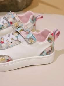 1 par de zapatos planos casuales con lazo para niñas, para todas las temporadas