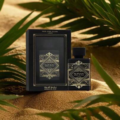 Lattafa Badee Al Oud For Glory Black Eau De Parfum 100ml Perfume Unisex Dubai UAE Oudh, Amber, Woody, Patchouli Fragrance
