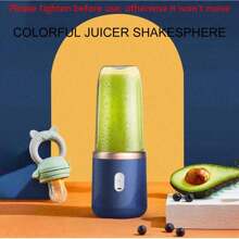 Licuadora portátil recargable de 400ml,  de alta capacidad con seis cuchillas para triturar hielo rápidamente, perfecta para batidos, jugos de verduras y frutas, ideal para la cocina y los viajes