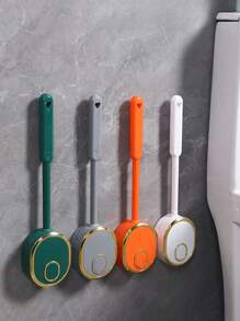 1/2pcs Non Perforated Toilet Brush, Household No Dead Corner Toilet Brush, Wall Mounted High-End Toilet Cleaning Brush