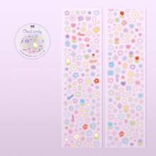 1 Roll Cute Small Piggy Handwritten Stickers, Suitable For Scrapbooking, Nail Art, Gifts, Office, Home, Marking, Labels, Classroom, Toys, Student Journaling, Creative Retro Sticker Decor DIY Supplies, Rainbow Gummy Series,School Supplies,Back To School