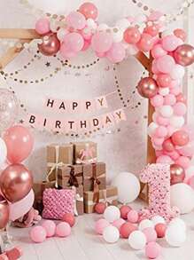 114pcs Pink Balloons Of Different Sizes 5/10/12 Inch Wreath Arched Birthday Party Wedding Anniversary Easter Decoration