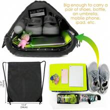 New  Black Drawstring Backpack Bulk 20 Pack, Christmas String Backpack For Gym Sport Trip,Cinch Sack  String, DIY Drawstring Bags For Women And Men - 黑色 - 查看 3