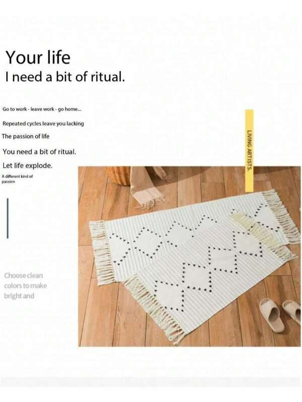 1PCSNordic Cut-Out Carpet For Home Use, Cut-Out Carpet For Living Room, Bedroom, Bed Side, Long Strip, Floor Mat, Wholesale
