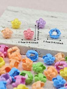 60pcs Candy Color Plastic Hair Clips, Cute Hair Accessories For Braids, Summer Hair Claws For Girls - Mixed color - View 6