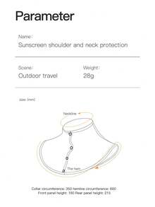 GOLOVEJOY 1 件女士冰丝纯色按扣颈部保护器，轻便透气防晒围巾，适合夏季户外驾驶健身房配件