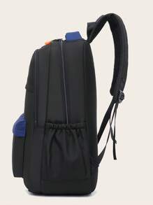New Men's Lightweight One Shoulder Bag Backpack With Pen Case 3 PiecesSet, Casual Large Capacity Student Messenger Bag