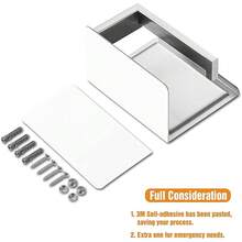 New  Brushed Nickel Toilet Paper Holder, Stick On Sier Toilet Paper Holder  Shelf, Self Adhive No Drill Or Wall-Mount  Screws For Bathroom - Brushed Nickel  Shelf - View 7