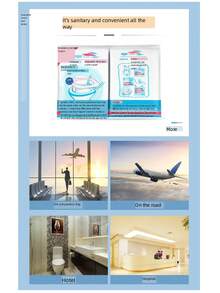 10片/20片一次性印花马桶垫，防水防污，旅行、商务旅行、酒店卫生间用品