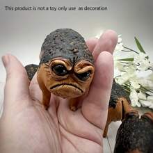 Statue unique de grenouille naine africaine en résine en colère - parfaite pour le jardin, l'extérieur et la décoration de bureau | Cadeau créatif