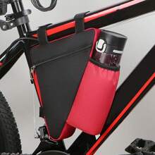 1pc Multi-Functional Mountain Bike Bag, Large-Capacity Front Beam Bag, Tool Bag, Mountain Road Cycling Bag, Triangular Bag