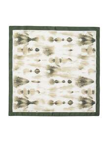 1 Khăn vuông in họa tiết đơn giản 70cm, Khăn bandana mùa xuân mới cho nữ, Phụ kiện thắt lưng đa năng, Băng đô quấn tóc, Khăn quàng cổ thời trang cho trang phục - xanh quân đội - Xem 4