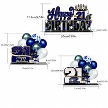 1 set Acrilico Decorazione da tavolo per il 18° compleanno, blu - Brindisi per il regalo del 18° compleanno, decorazioni con targa con slogan per la cerimonia dei 18 anni (disponibili altri numeri)