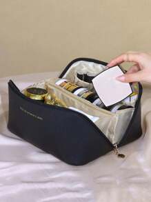 1 pezzo Borsa per il trucco da viaggio impermeabile, borsa cosmetica portatile con cordoncino, organizer per articoli da toeletta multicolore, regalo ideale per fidanzata, moglie, donna, vacanze, compleanno, Natale, borsa da spiaggia, borsa per articoli da toeletta, per il ritorno a scuola