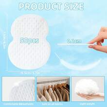 100pcs Sports Sweat Patch Ultra-Thin Breathable Invisible Sweat Pads, Unisex Disposable Underarm Pads, Comfortable Odorless Sweat Free Underarm Protection Sweat Pads, Anti Sweatshirt Stickers (5.1 * 3.5 Inches) - Picture Color - View 4