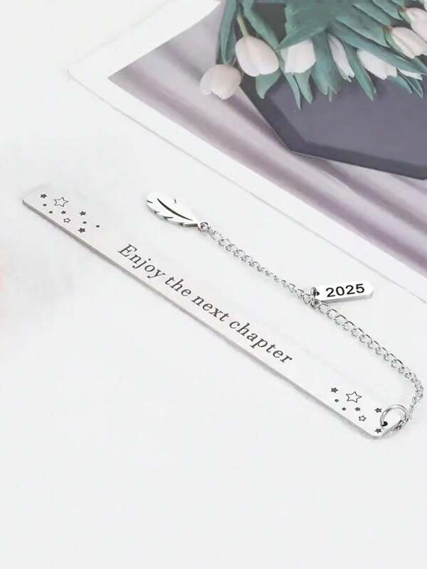 1pc Stainless Steel Bookmark, Metal Tassel Bookmark, Perfect Gift For Students, Teachers, Readers, Awards, Learning, Office Supplies, School Supplies,Back To School