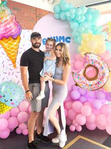 139 Stücke Süßigkeiten & Eis Geburtstags-thematischer Ballon Bogen Set, beinhaltet Donuts, Regenbogen Eiscreme Ballons, Makronen rosa/lila/blau/gelb/grün Latexballons für Geburtstagsparty, Sommerfestdekoration, Eisparten Dekoration, Makronen Geburtstagsthema, süße Ballondekoration, Dessert Geburtstagsparty Ballons, Jahrestag, Prinzessinnen Geburtstag, Mädchen Geburtstags Ballondekoration