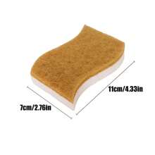 12PCS Natural Scrub Sponges Dish Washing Sponge Natural Sisal Wood Pulp Cotton Microfiber Sponge Kitchen Sponge Household