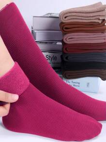 Kit 2 4 pares Meias Grossas De Térmicas Flexíveis  Femininas De Inverno 35-40
