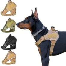 Arnés táctico para perros, chaleco de entrenamiento para mascotas Doberman Pinscher, arnés para perros pequeños, medianos y grandes, a prueba de explosiones - Verde - Ver 1