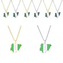 Nigeria Necklace 18K Gold-Plated Africa Map Pendant For Women And Men Nigeria Jewelry Gift Stainless Steel, Stainless Steel, No Gemstones -The Best Gift For Family Members