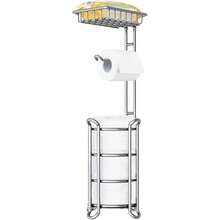 New  Toilet Paper Holder Stand Toilet Tissue Roll Holder  Shelf For Bathroom Storage Holds Phone/ Wipe/ Mega Rolls-Shiny Chrome - A-shiny Chrome 24 - View 1