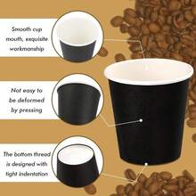 Paquete de 100 vasos de papel de 3 onzas, vasos de baño, tazas de espresso, vasos de papel pequeños para enjuague bucal, aperitivos, adecuados para el hogar, fiestas, picnics (negro) - Rojo - Ver 10